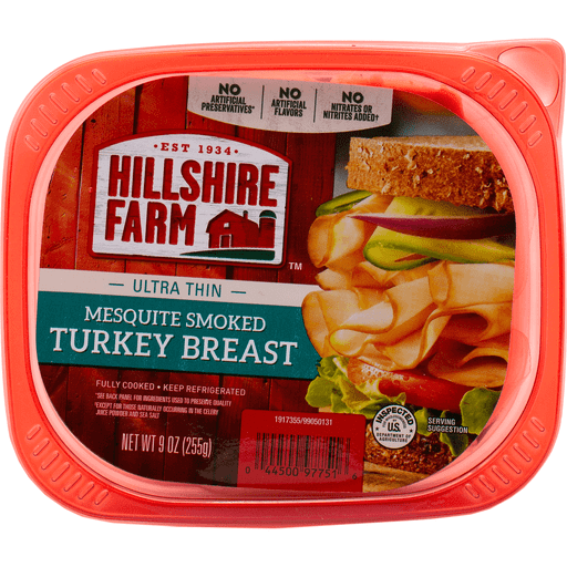 Hillshire Farm Turkey Breast, Mesquite Smoked, Ultra Thin 9 Oz